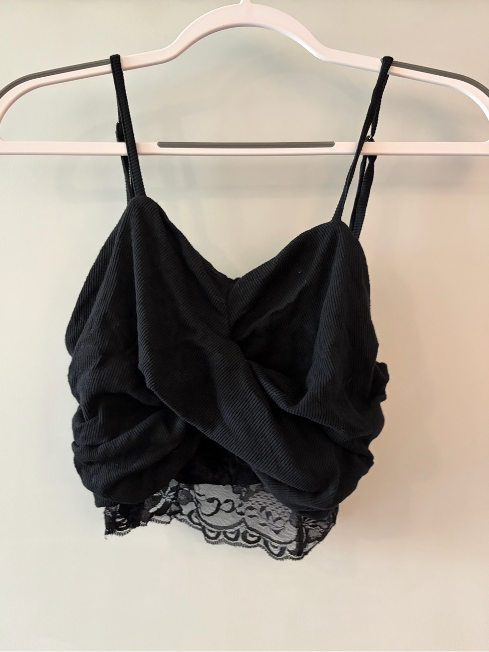 Cider Black Ribbed Knit Top